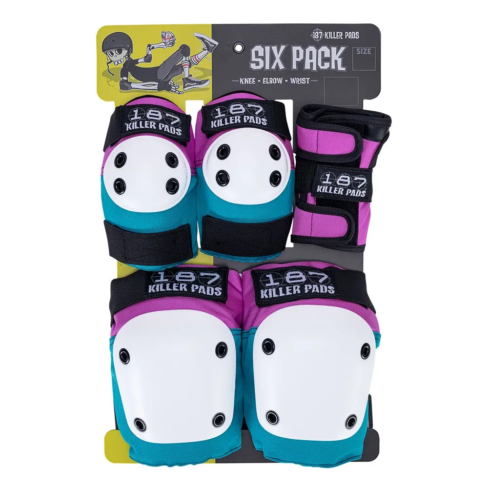 187 Six Pack Pad Set - Pink/Teal