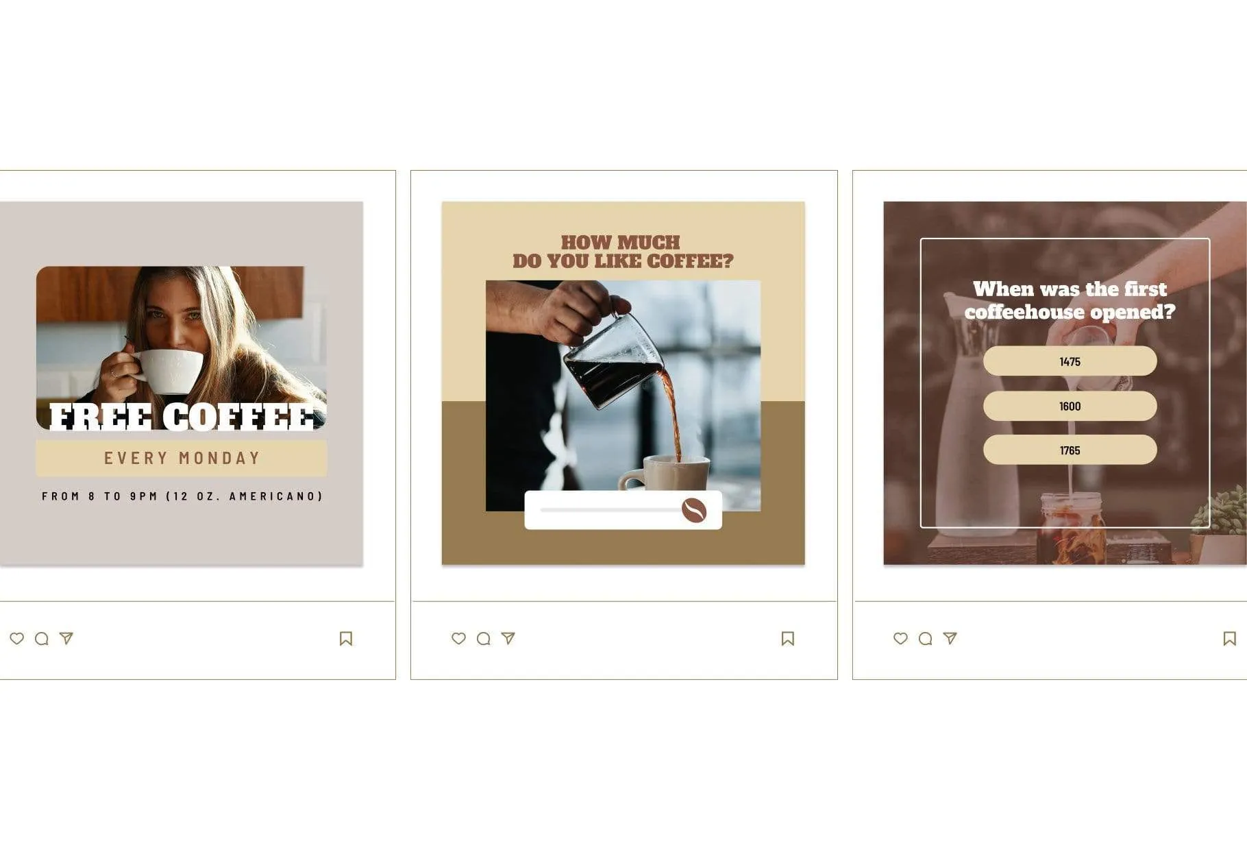 30 Coffeehouse Instagram Post Canva Templates