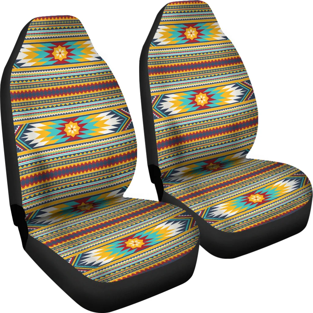 Abstract Ethnic Pattern Car Seat Covers Set