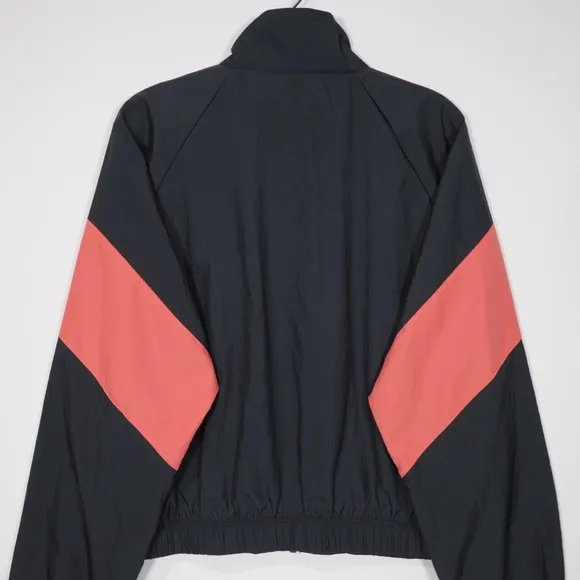 Adidas Women's Sportswear Game Time Windbreaker Jacket Gray Carbon Size S
