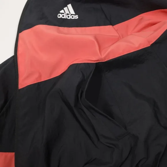 Adidas Women's Sportswear Game Time Windbreaker Jacket Gray Carbon Size S