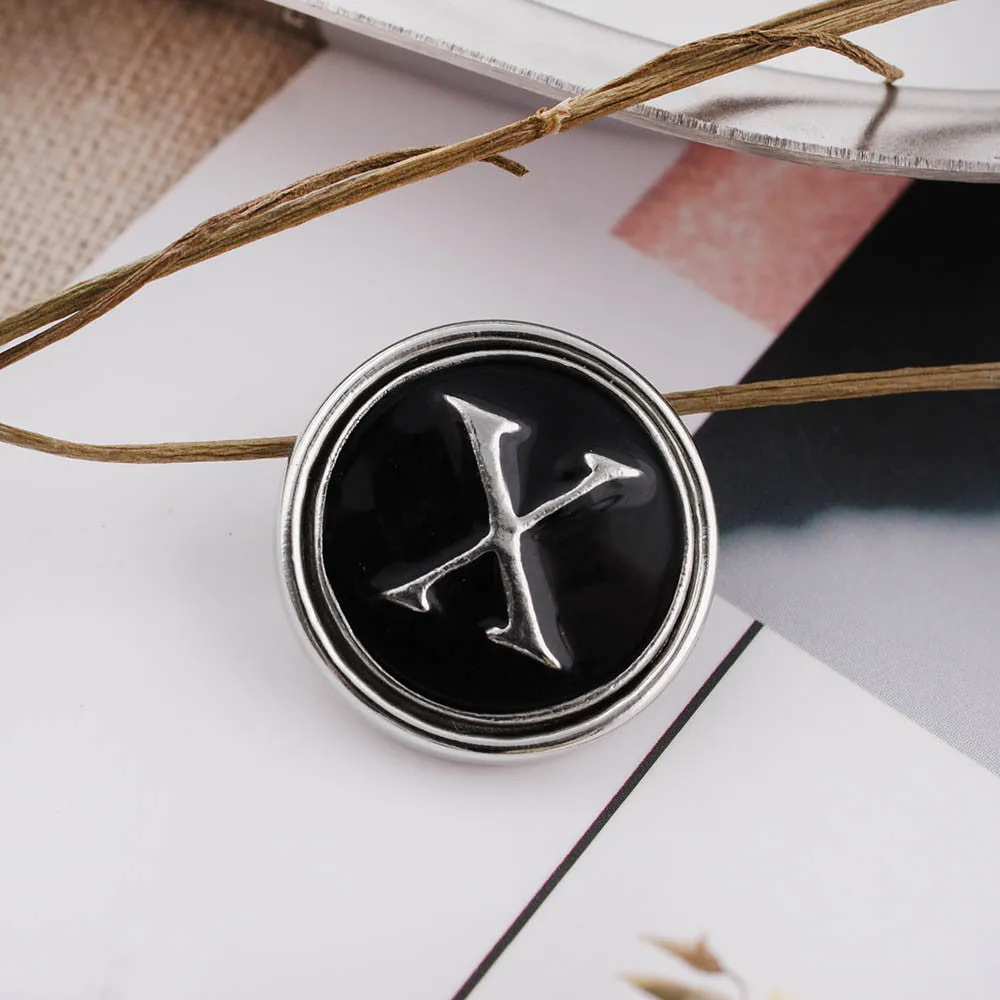 Alphabet Letters Typewriter Style Jewelry Snap