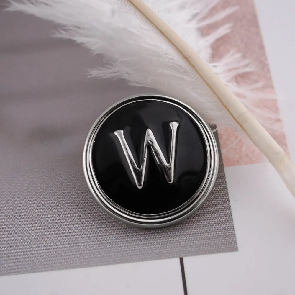 Alphabet Letters Typewriter Style Jewelry Snap