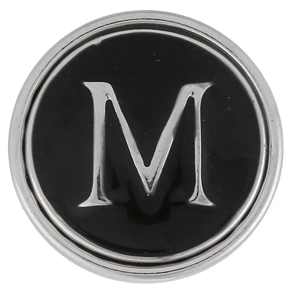 Alphabet Letters Typewriter Style Jewelry Snap