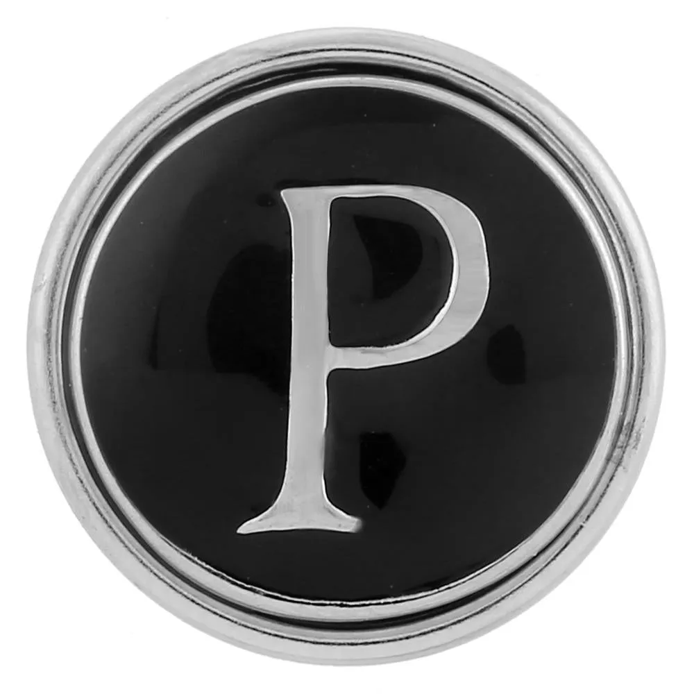 Alphabet Letters Typewriter Style Jewelry Snap