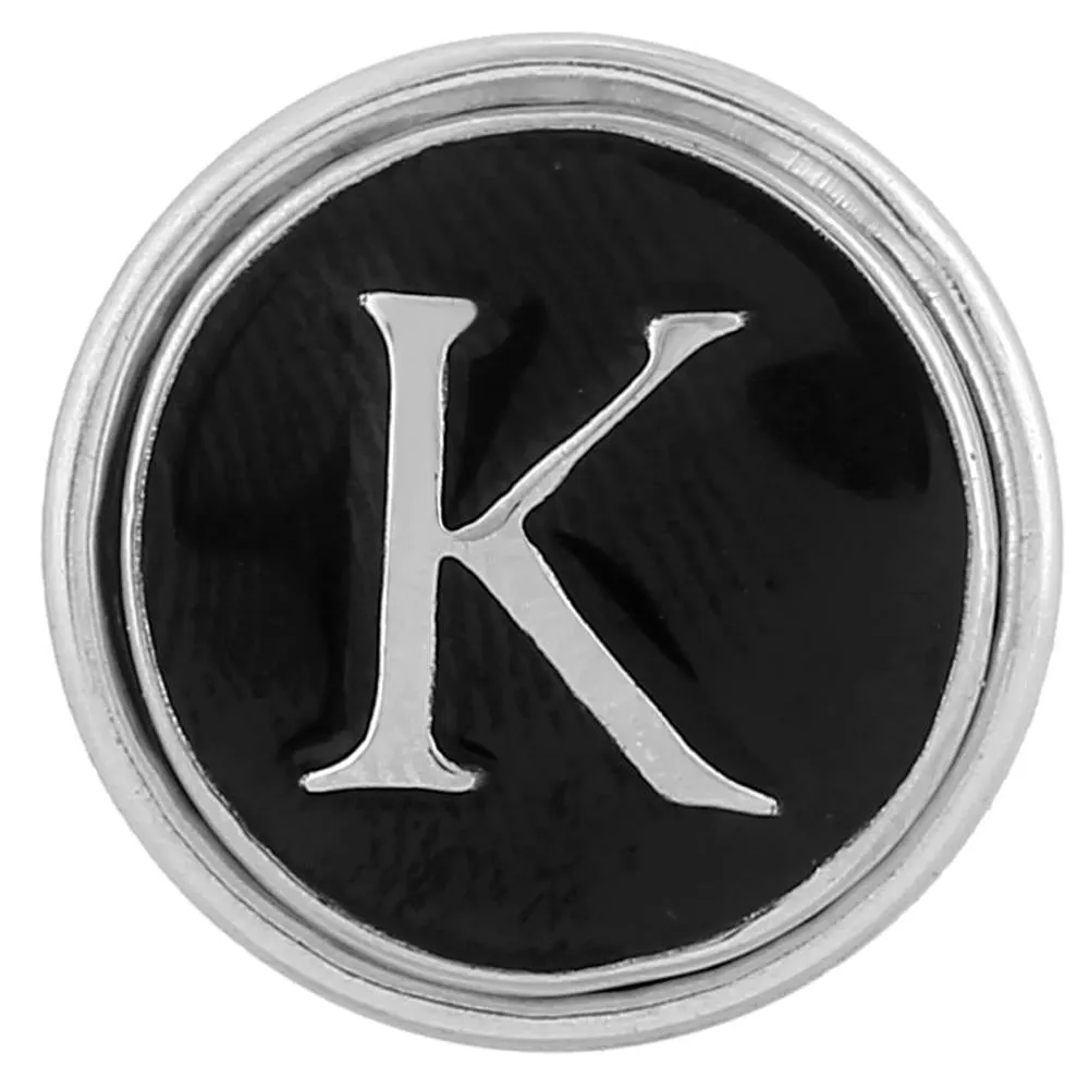 Alphabet Letters Typewriter Style Jewelry Snap