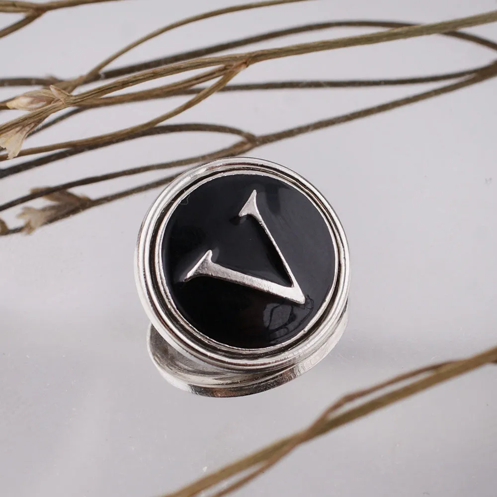 Alphabet Letters Typewriter Style Jewelry Snap