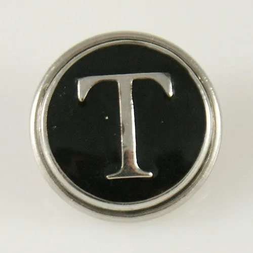 Alphabet Letters Typewriter Style Jewelry Snap