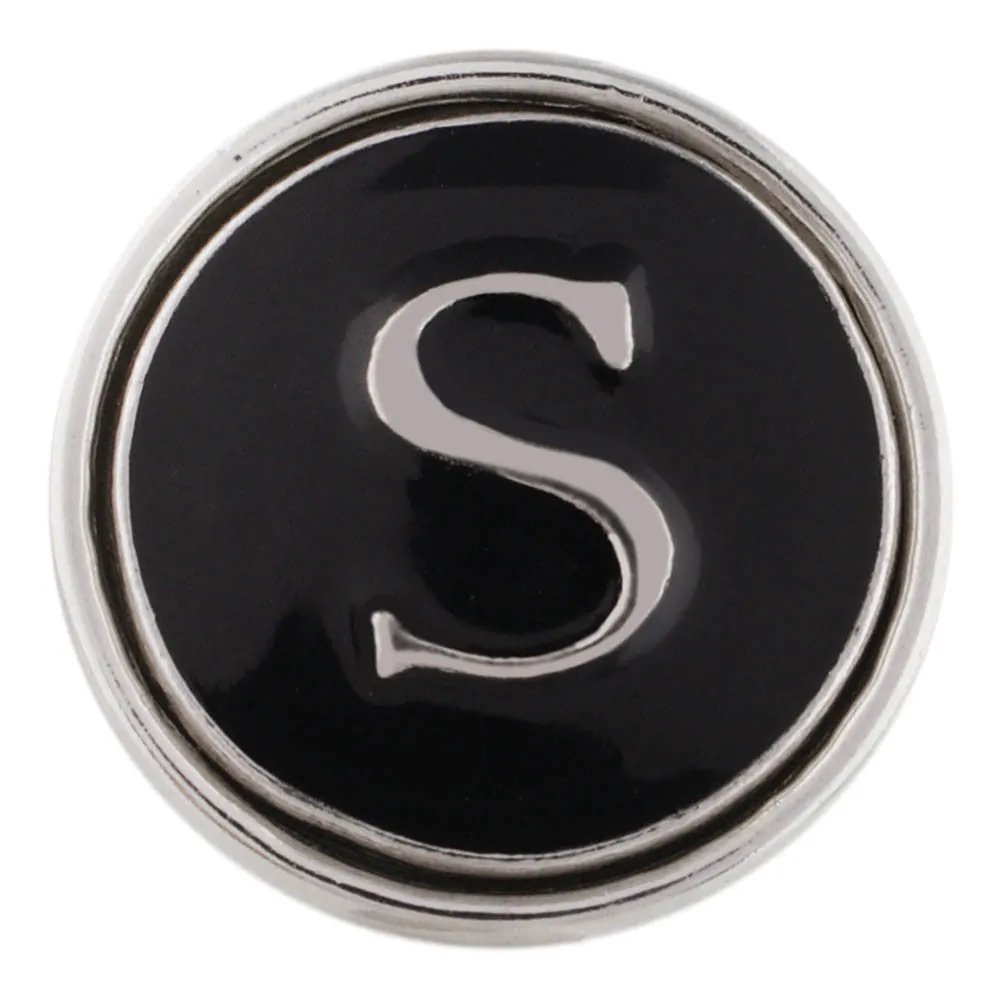 Alphabet Letters Typewriter Style Jewelry Snap