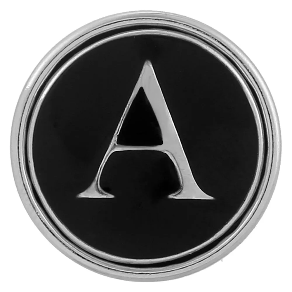 Alphabet Letters Typewriter Style Jewelry Snap