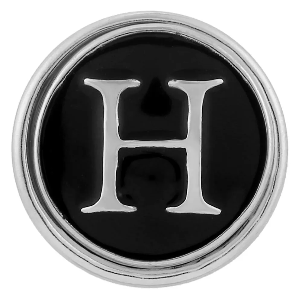 Alphabet Letters Typewriter Style Jewelry Snap
