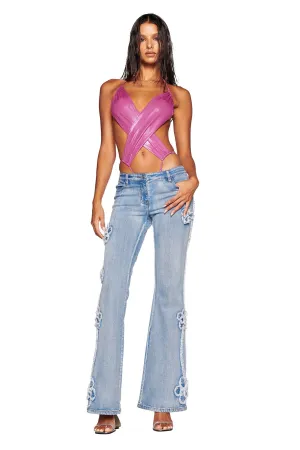 ALUNA BODYSUIT - PINK : METALLIC