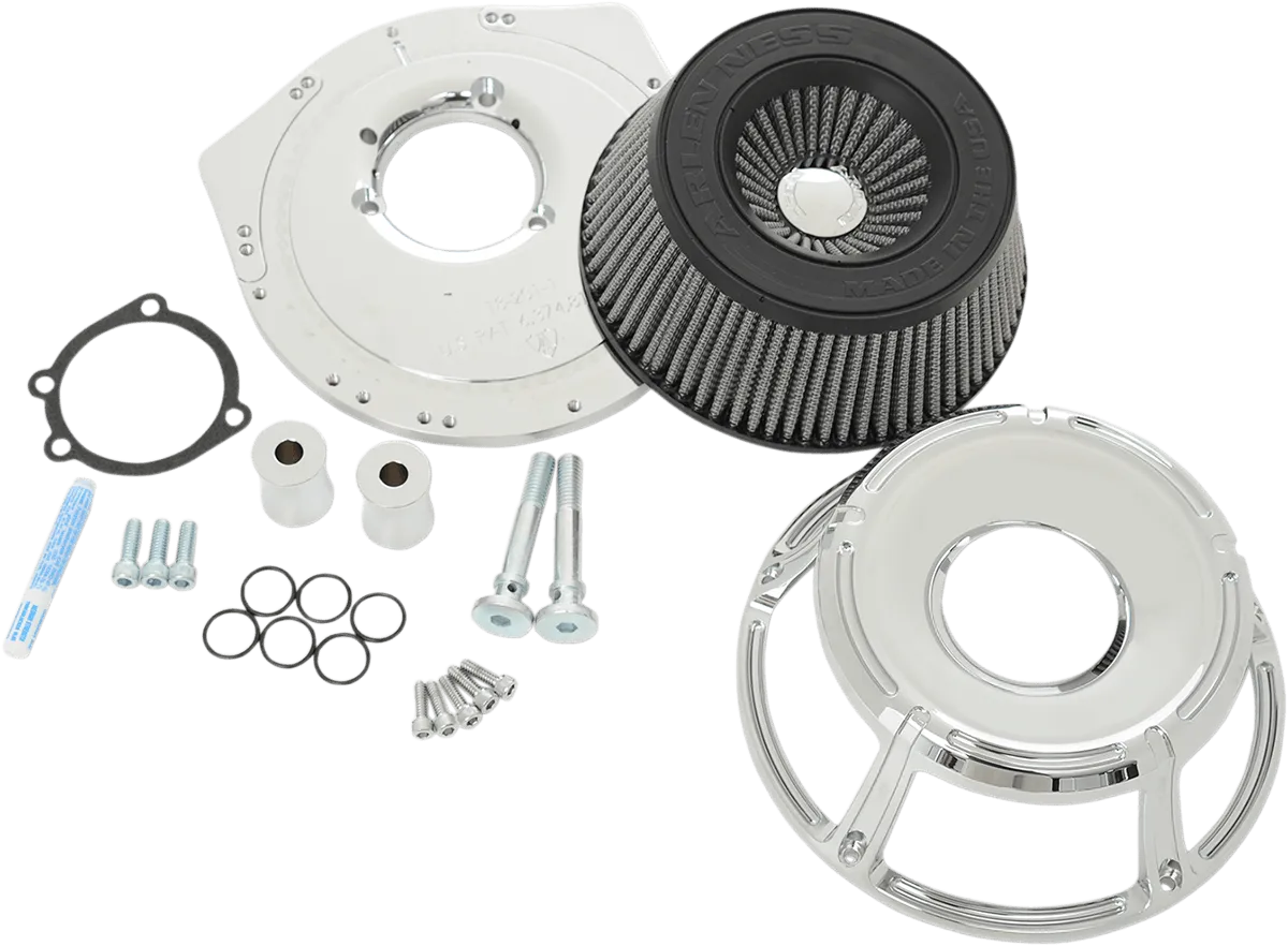 Arlen Ness 18-922 Inverted Series Air Cleaner Kit - Slot Track - Chrome