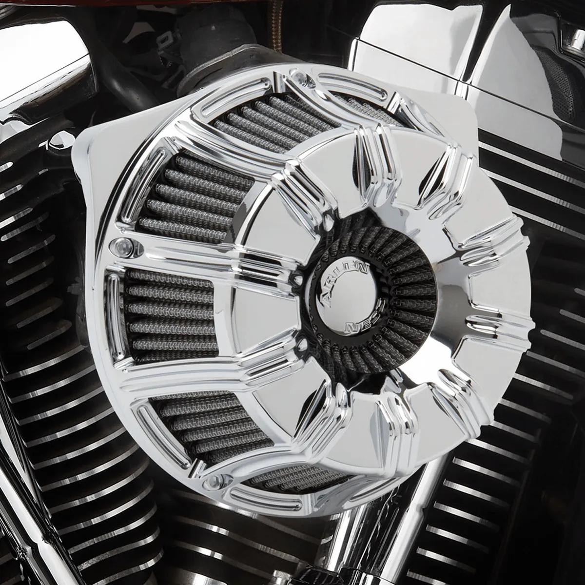 Arlen Ness 18-942 Inverted Series 10-Gauge Air Cleaner Kit - Chrome