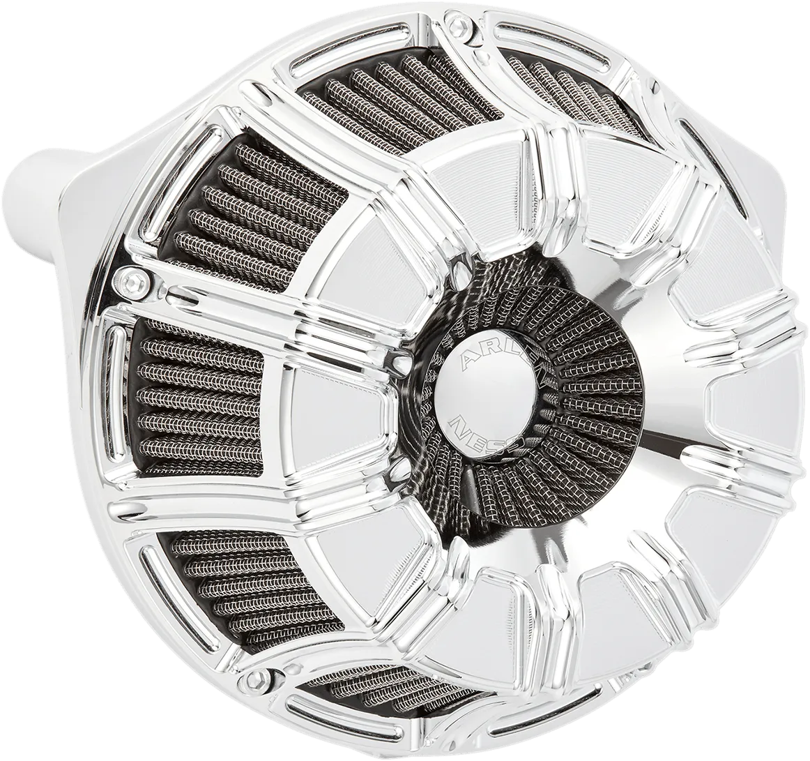 Arlen Ness 18-942 Inverted Series 10-Gauge Air Cleaner Kit - Chrome