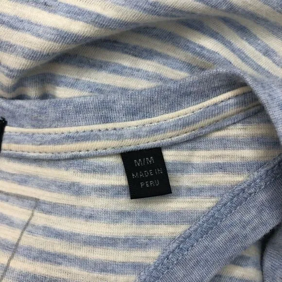 ATM Anthony Thomas Melillo Midi Dress Racerback Blue/White Striped Size Medium