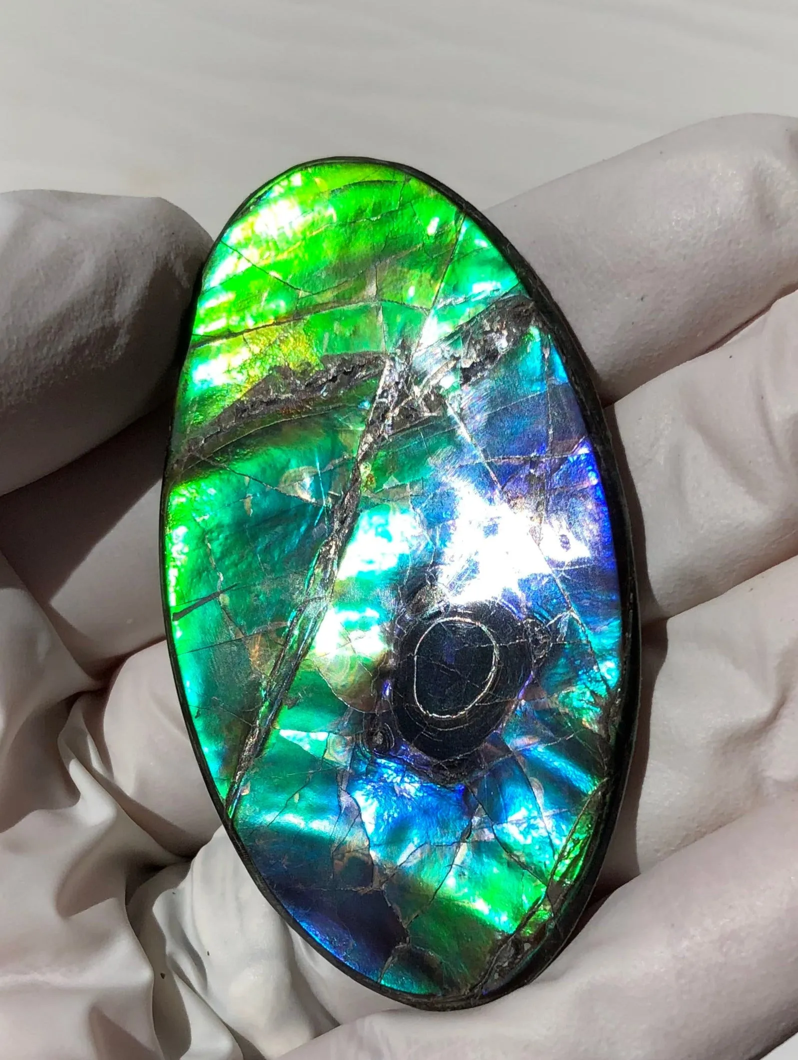 Auction CLOSED! Free shipping  🌈Auction!! **Please read the description**  Natural hand polished, Free Form . FFNT167 Ammolite High Grade.