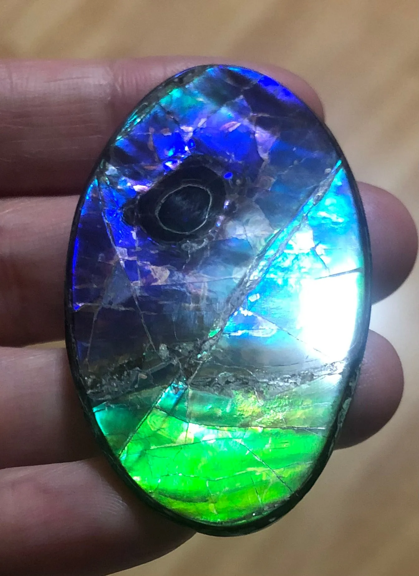 Auction CLOSED! Free shipping  🌈Auction!! **Please read the description**  Natural hand polished, Free Form . FFNT167 Ammolite High Grade.
