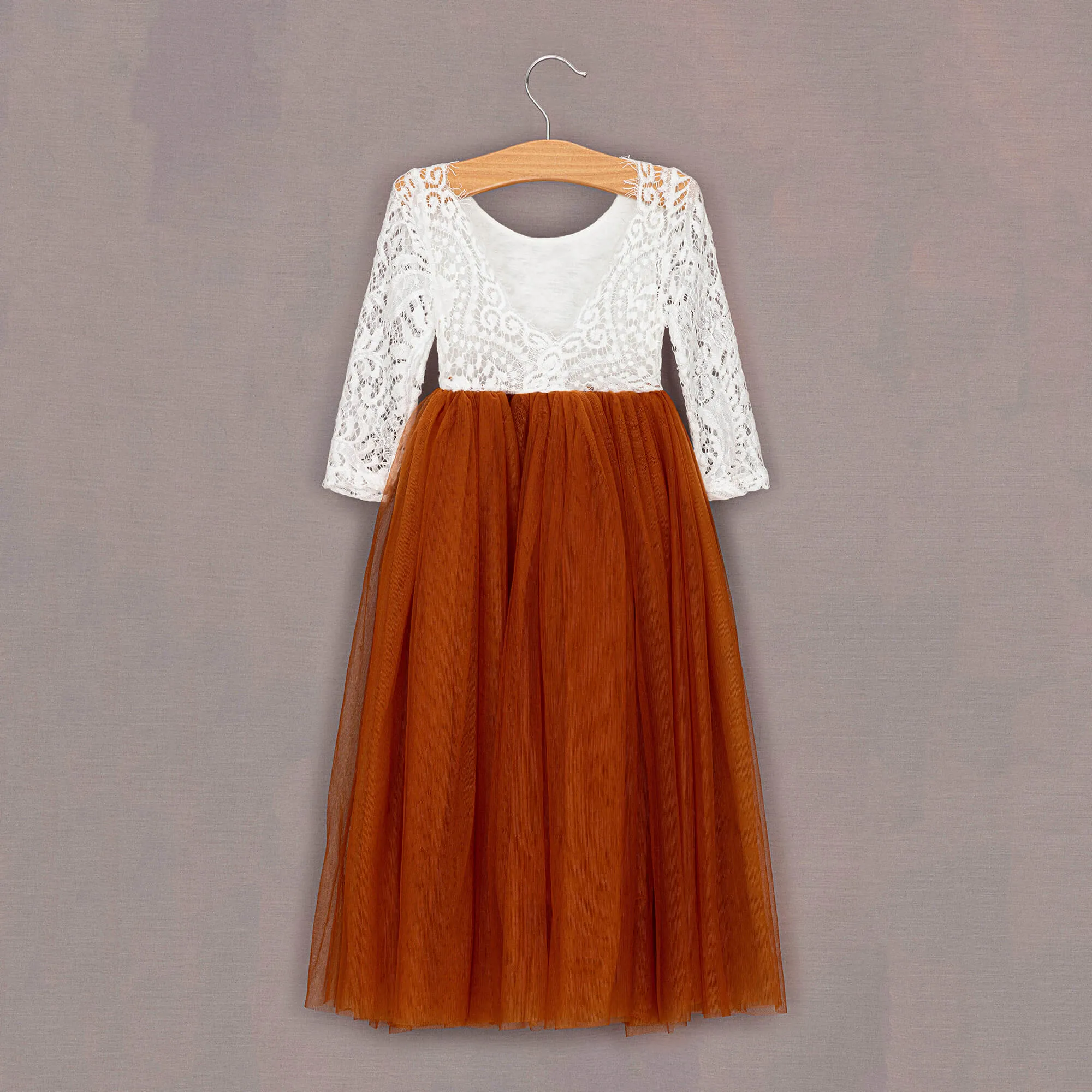 Baby Bohemian Classic Long Sleeve Dress - Burnt Orange