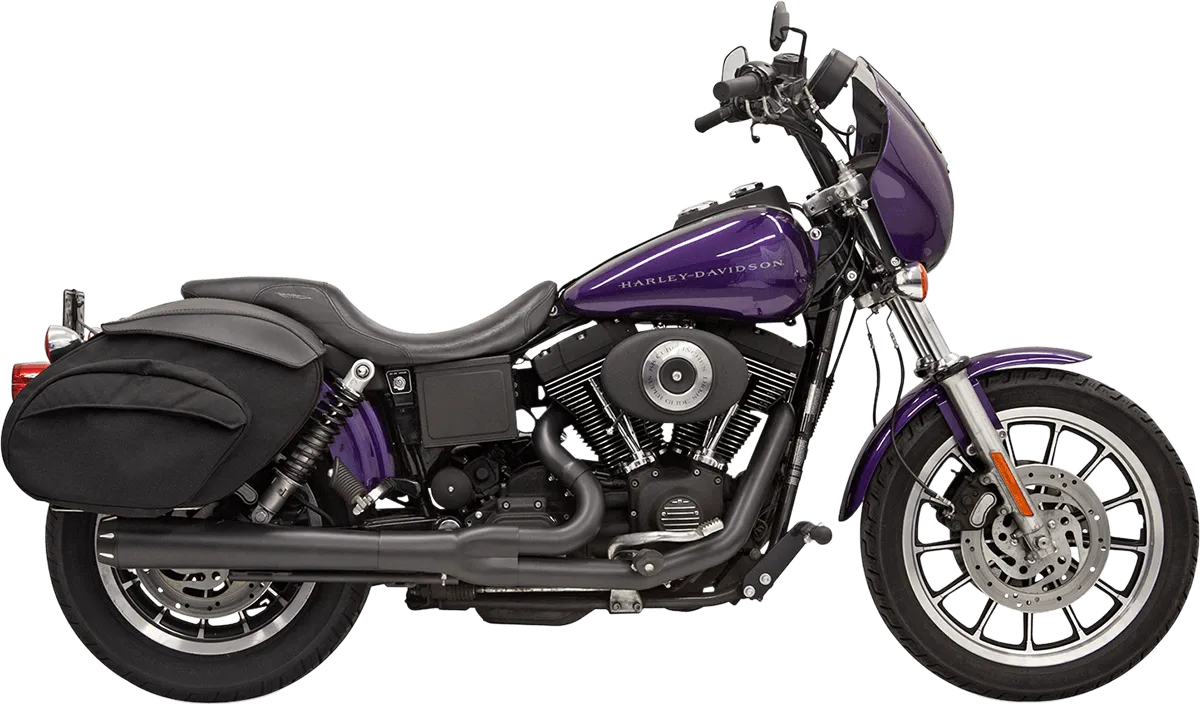 Bassani Manufacturing 13311R Road Rage 2:1 Long w/Black Billet Reverse Cone End Cap w/ Machined Flutes - Chrome