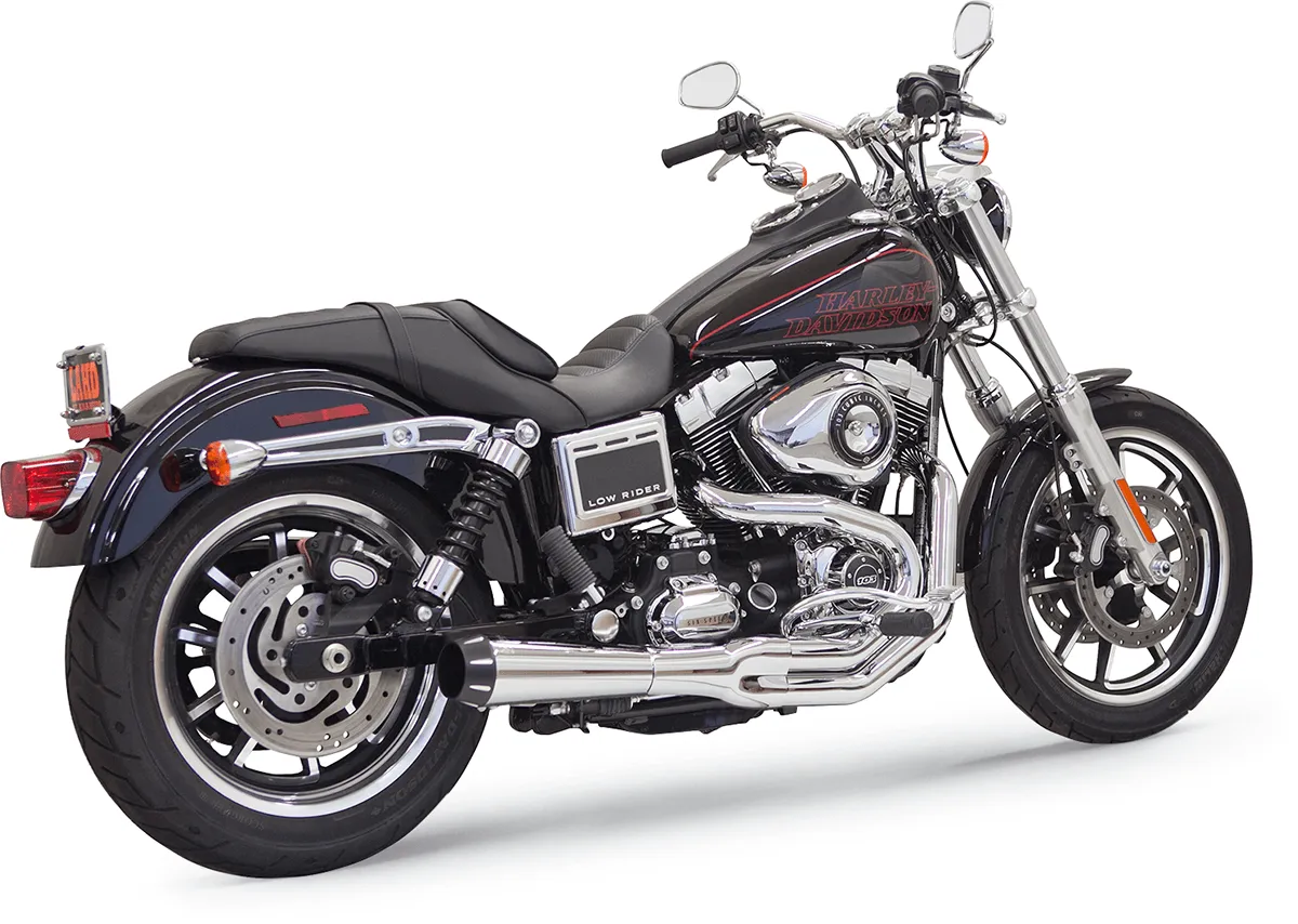Bassani Manufacturing 1D32RB Road Rage II Mega Power 2-Into-1 Exhaust System - Black