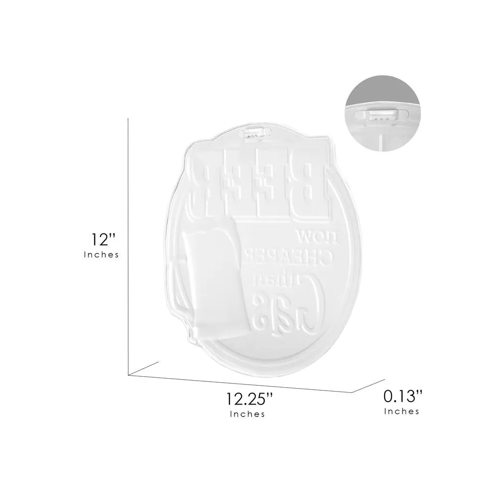 Beer is Cheaper than Gas Embossed Shaped Metal Wall Sign