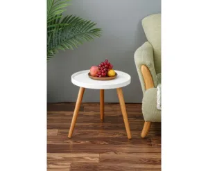 Biazah Round Bedside Table Smal Side Table Bedroom Modern Furniture