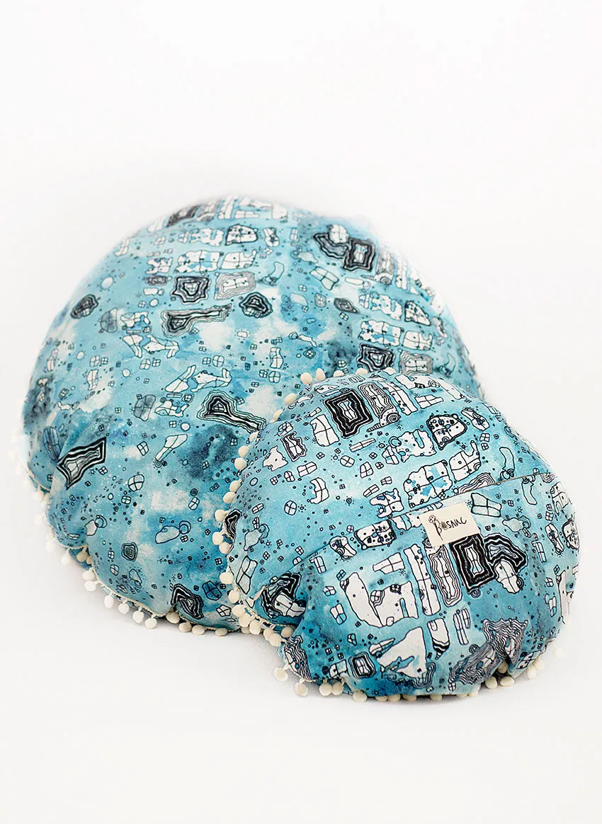 'Blue Sky' Pom Pom Pillows