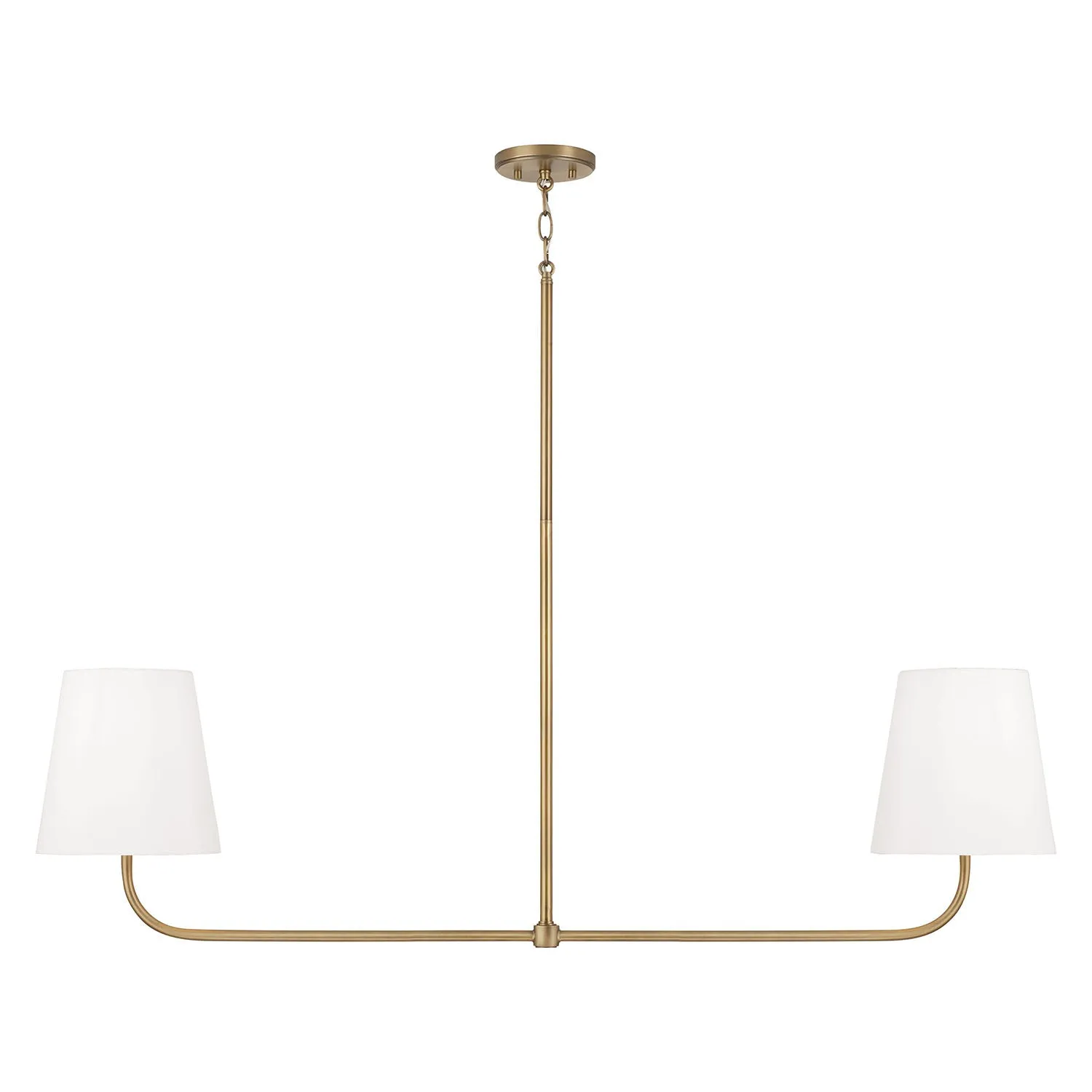 BRODY 2-LIGHT ISLAND, AGED BRASS