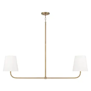 BRODY 2-LIGHT ISLAND, AGED BRASS