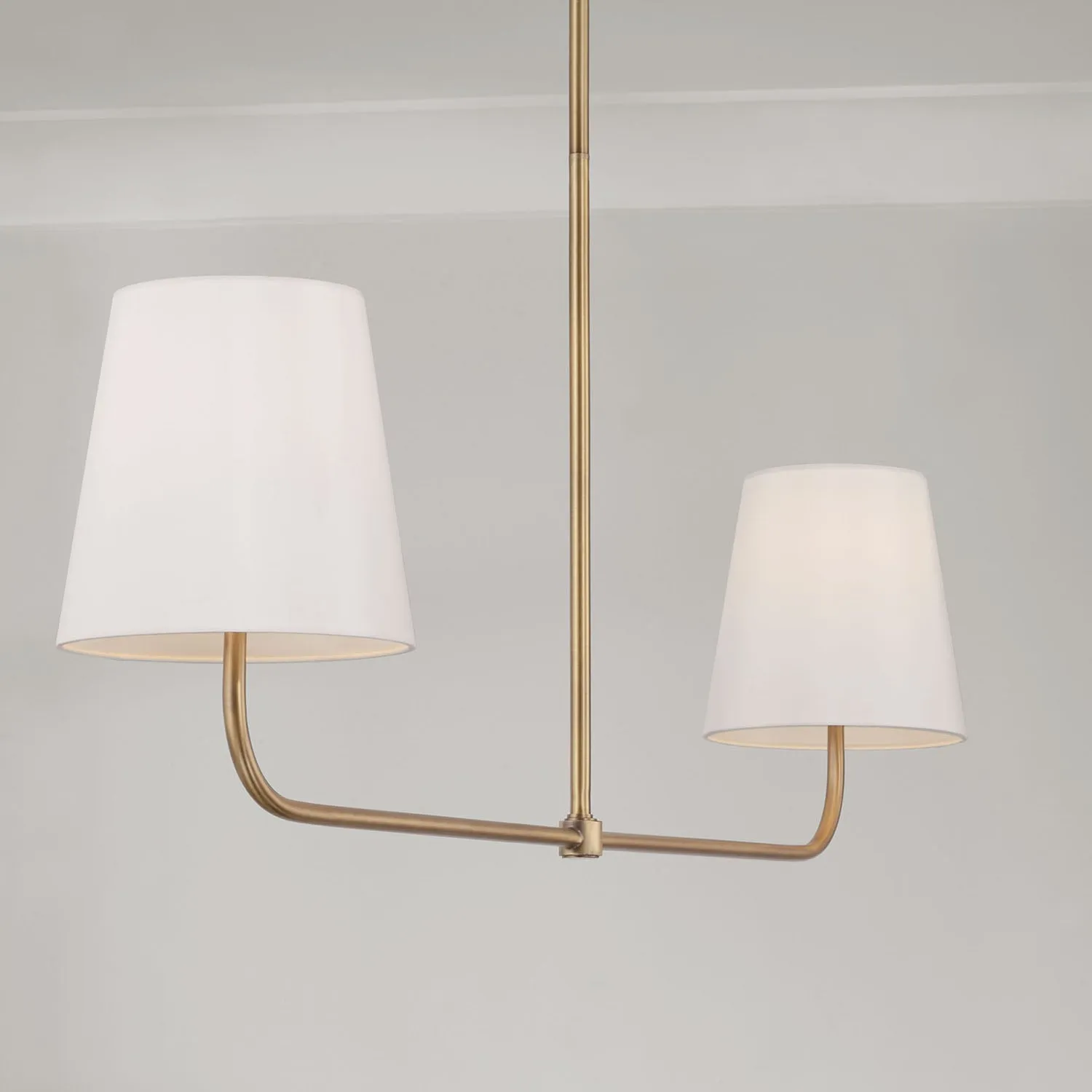 BRODY 2-LIGHT ISLAND, AGED BRASS