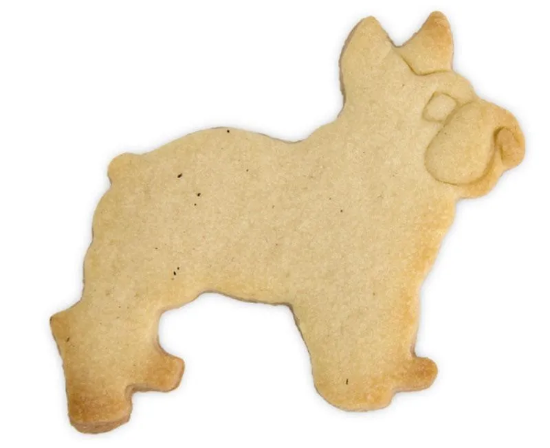Bulldog Cookie Cutter with Embossed Detail