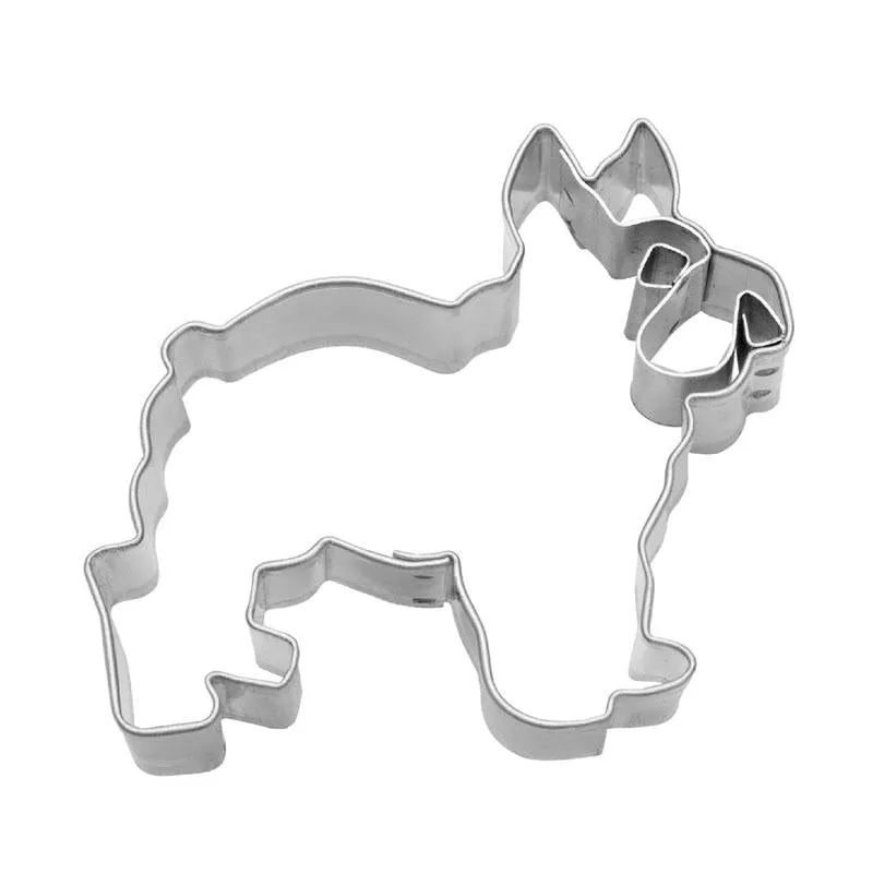 Bulldog Cookie Cutter with Embossed Detail