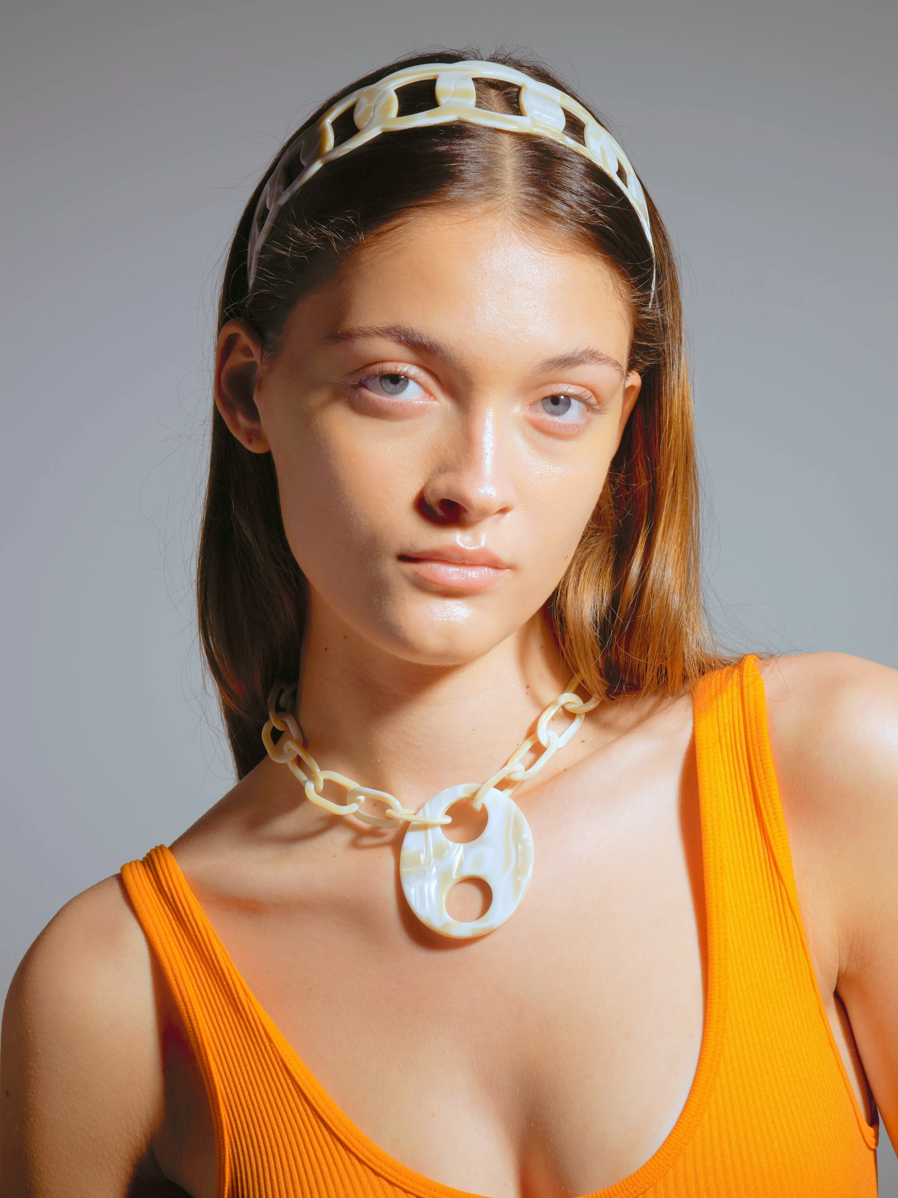 Chain Large White Alice Band