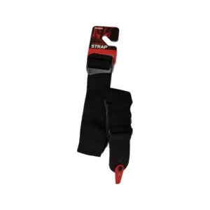 D'Addario 50F05-RLGC Black Guitar Strap w/ Red Pad Lock