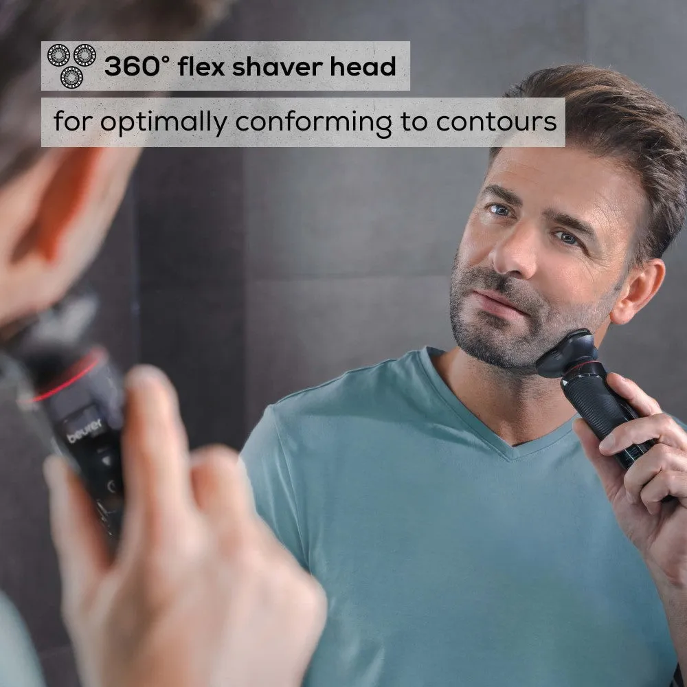 Demo - Beurer MN8X Electric Shaver with 360° Flexible Head, IPX7 Waterproof - Rechargeable