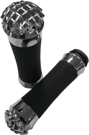 Eddie Trotta Designs TC-794 Two-Piece Comfort Grips - Crosscut - Chrome