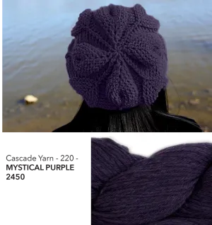 Embossed Leaves Slouch Hat Kit - Mystical Purple