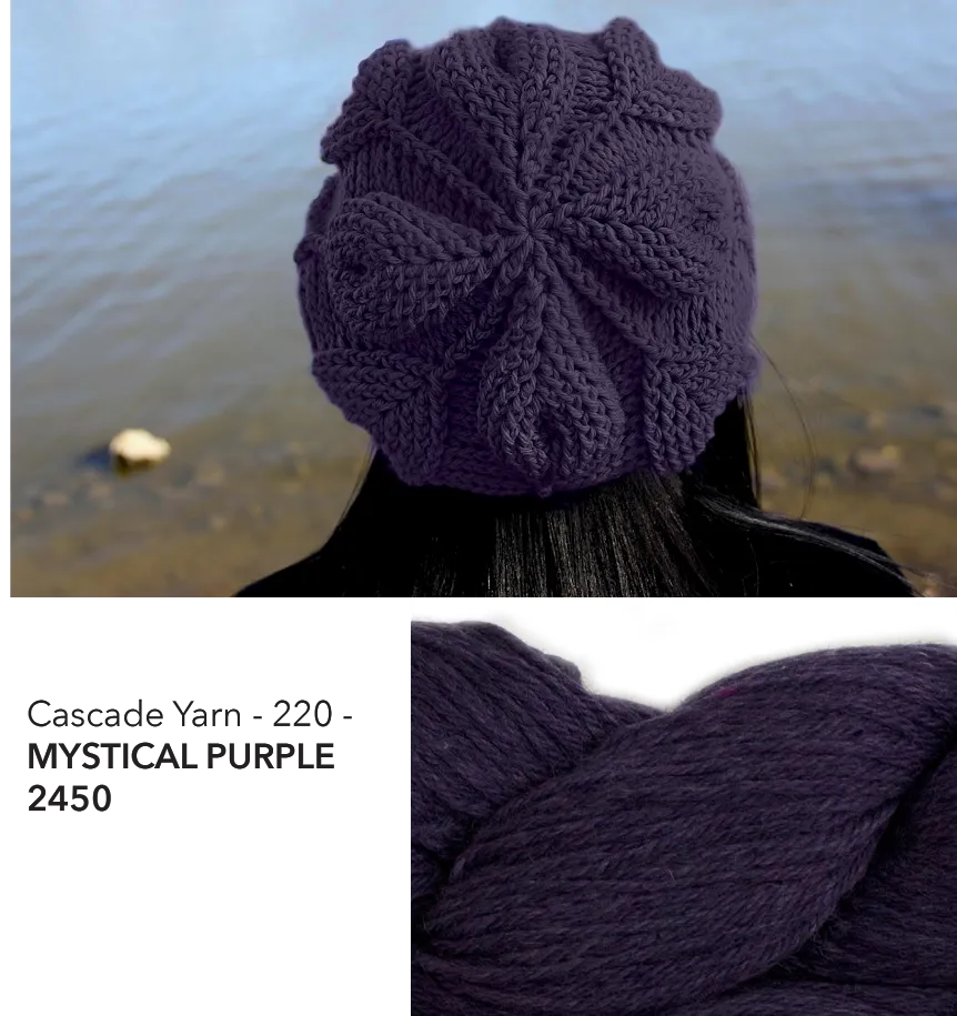 Embossed Leaves Slouch Hat Kit - Mystical Purple