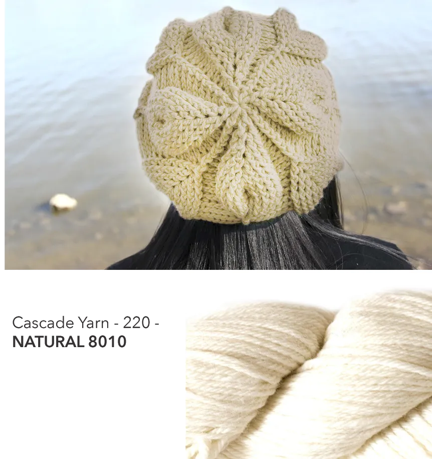 Embossed Leaves Slouch Hat Kit - Natural
