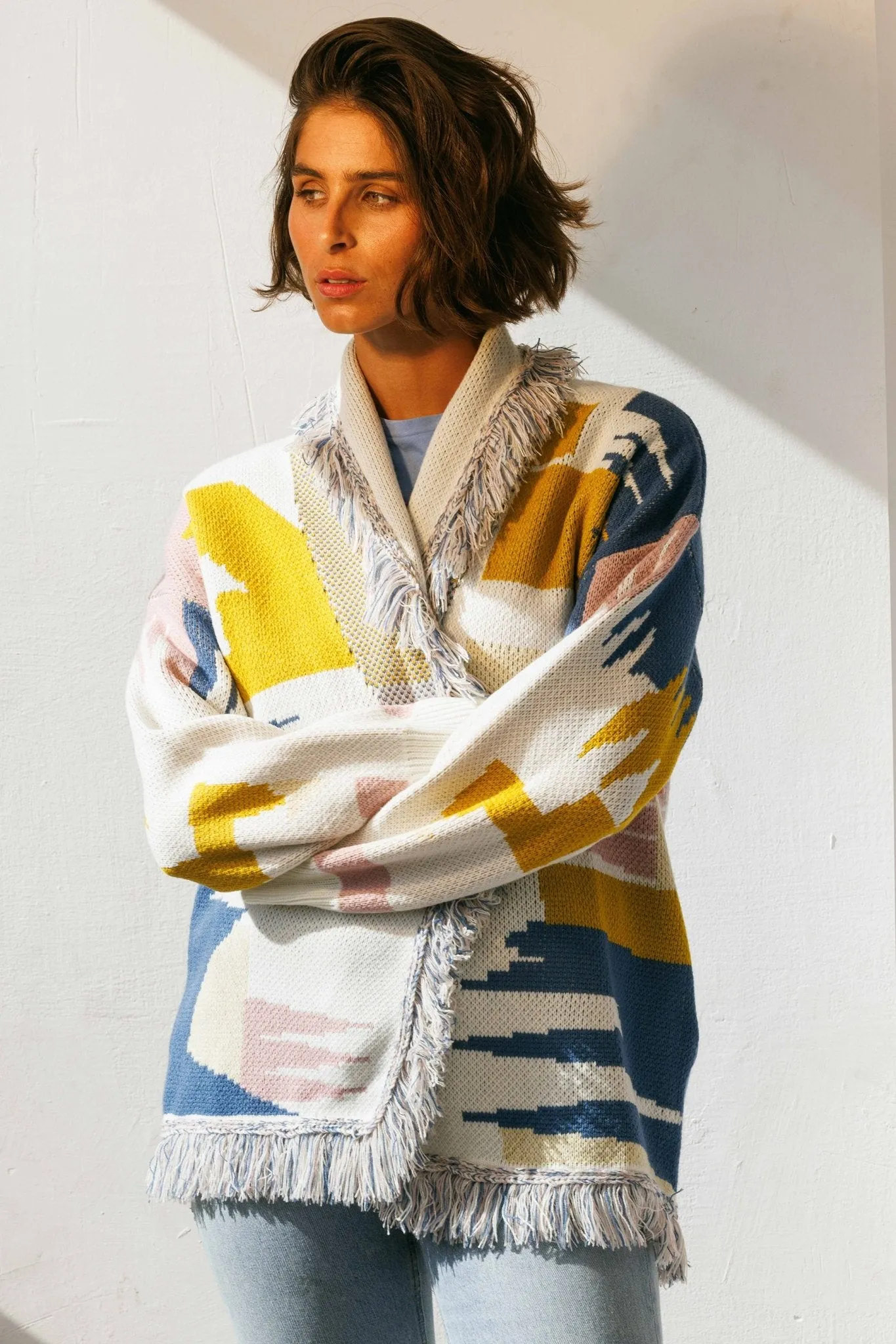 Ethnic Jacquard Cardigan