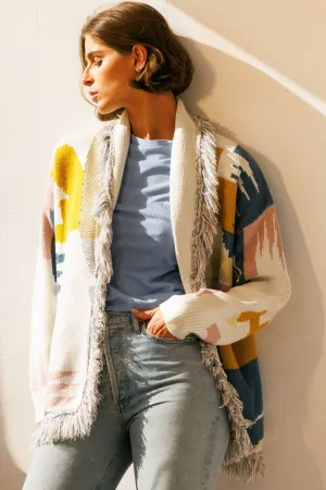 Ethnic Jacquard Cardigan