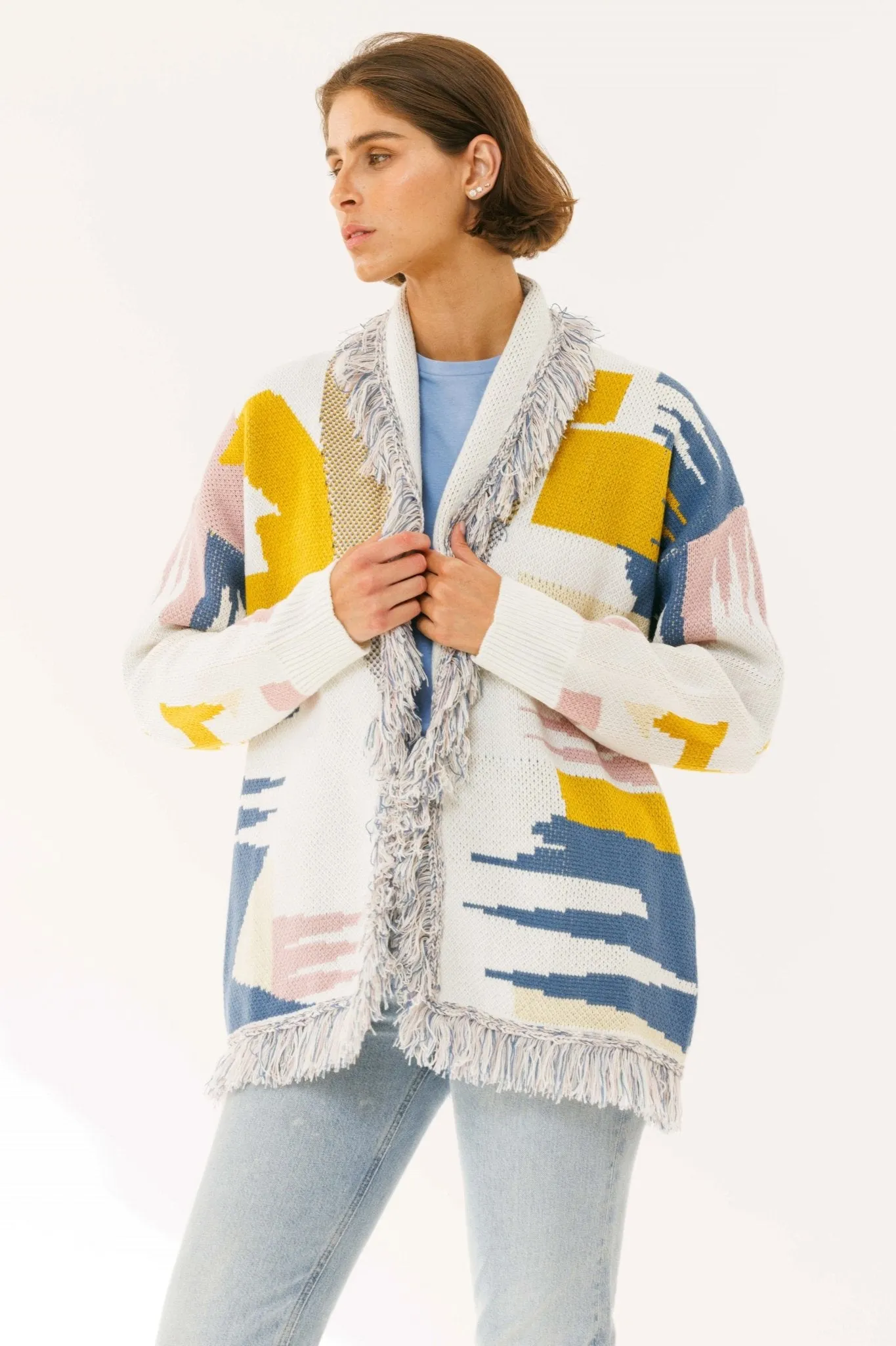Ethnic Jacquard Cardigan