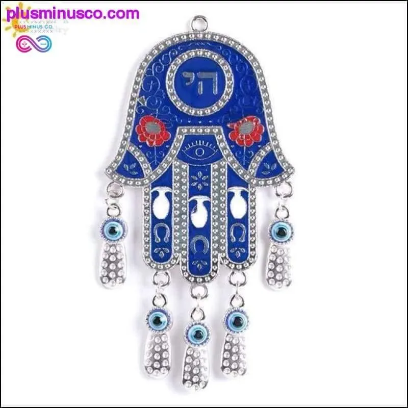 Fatima Hamsa Hand Pendants Turkey Blue Evil Eye Beads Chai