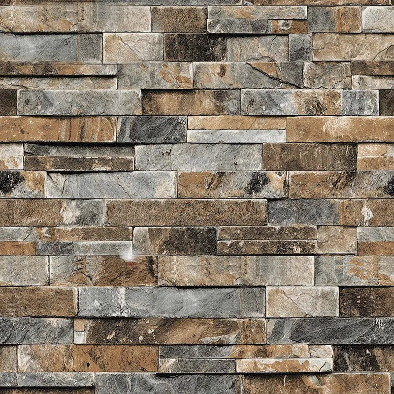 Faux Stone Brick 3D Wallpaper