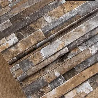 Faux Stone Brick 3D Wallpaper