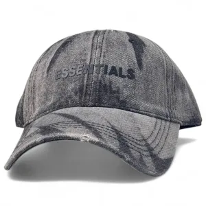Fear of God Essentials Washed Grey Baseball Cap – Minimalist Streetwear Style