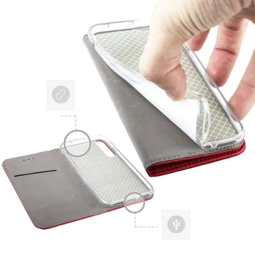 Flip Cover - Magnetyczne Etui Książkowe - Samsung Galaxy S24  - Czerwony