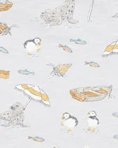 FOX & FINCH PUFFIN PRINT SS ROMPER
