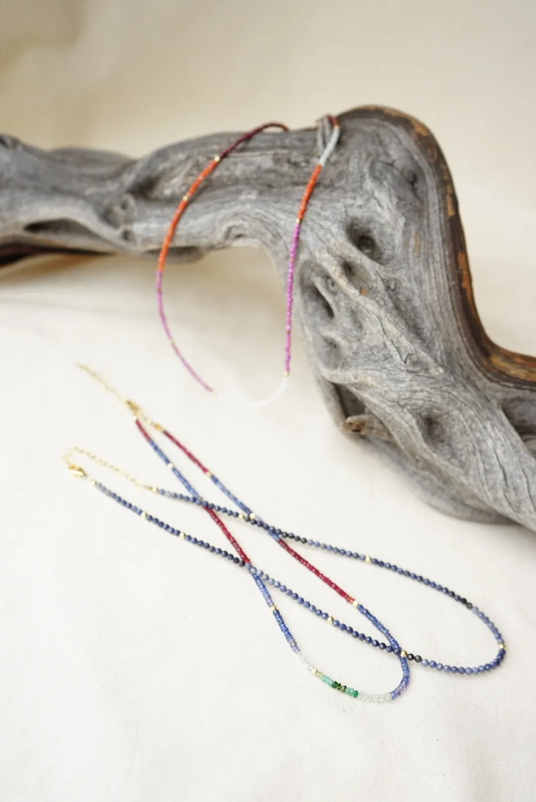 Garnet, Carnelian, Quartz, Phosphosiderlite Mix Necklace